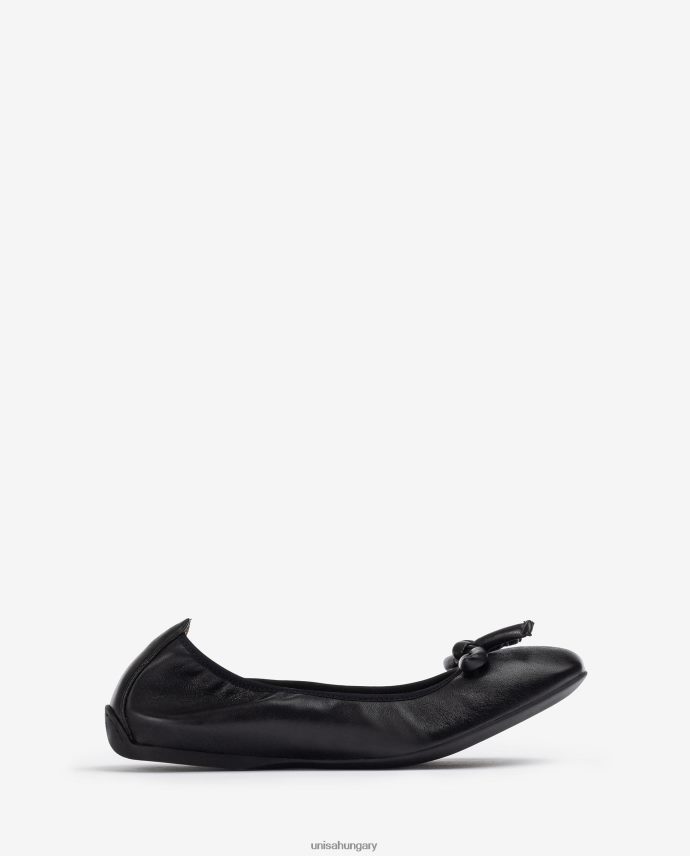Unisa bőr balerina masnival nők J4PJX0643 fekete