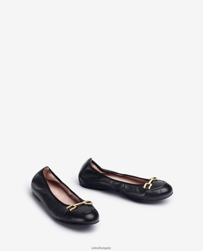 Unisa balerina cipő díszítéssel nők J4PJX01266 fekete