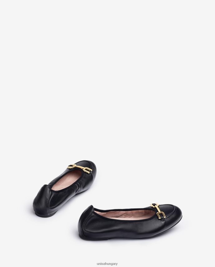 Unisa balerina cipő díszítéssel nők J4PJX01266 fekete