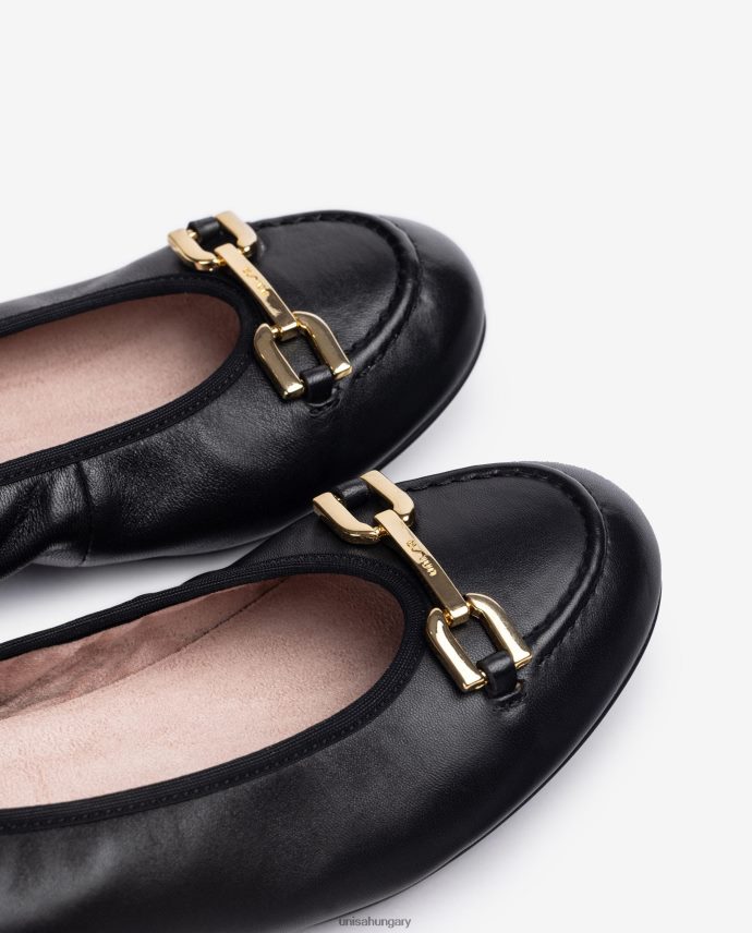 Unisa balerina cipő díszítéssel nők J4PJX01266 fekete