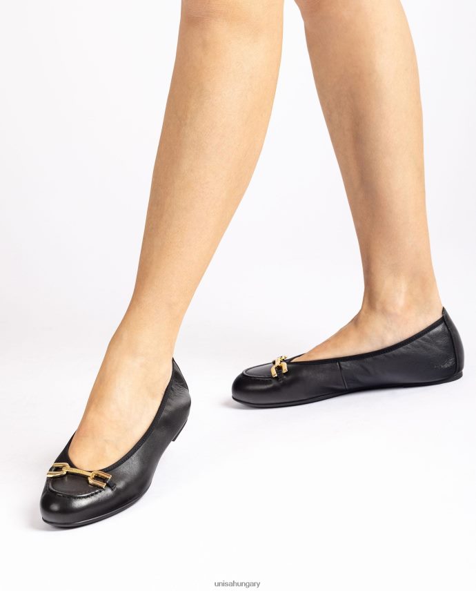 Unisa balerina cipő díszítéssel nők J4PJX01266 fekete