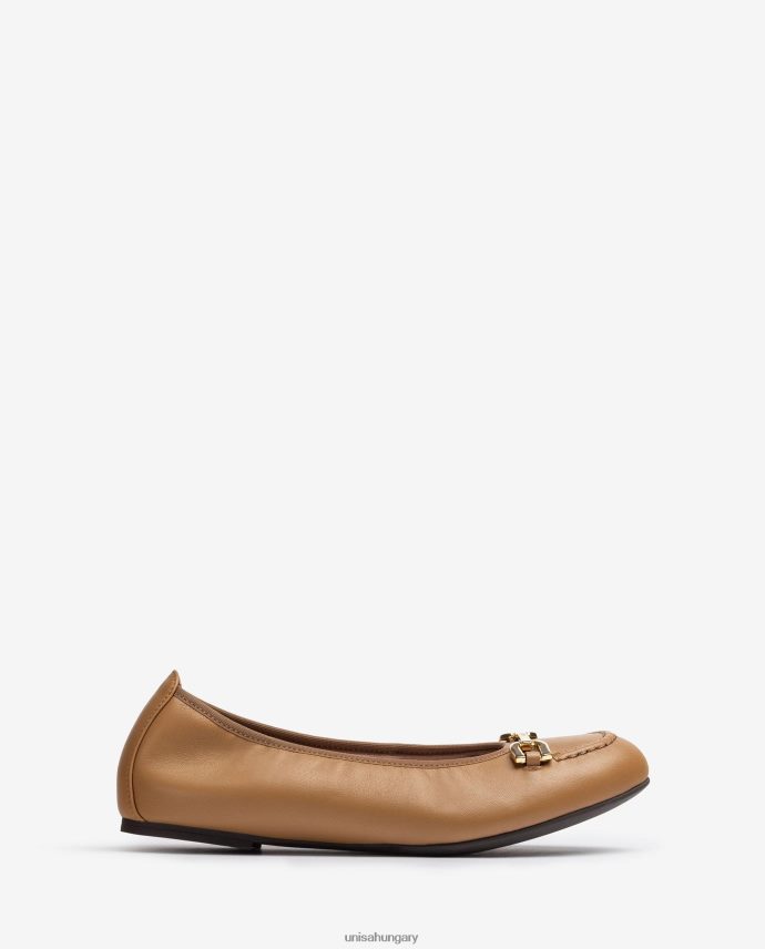 Unisa balerina cipő díszítéssel nők J4PJX01267 barna
