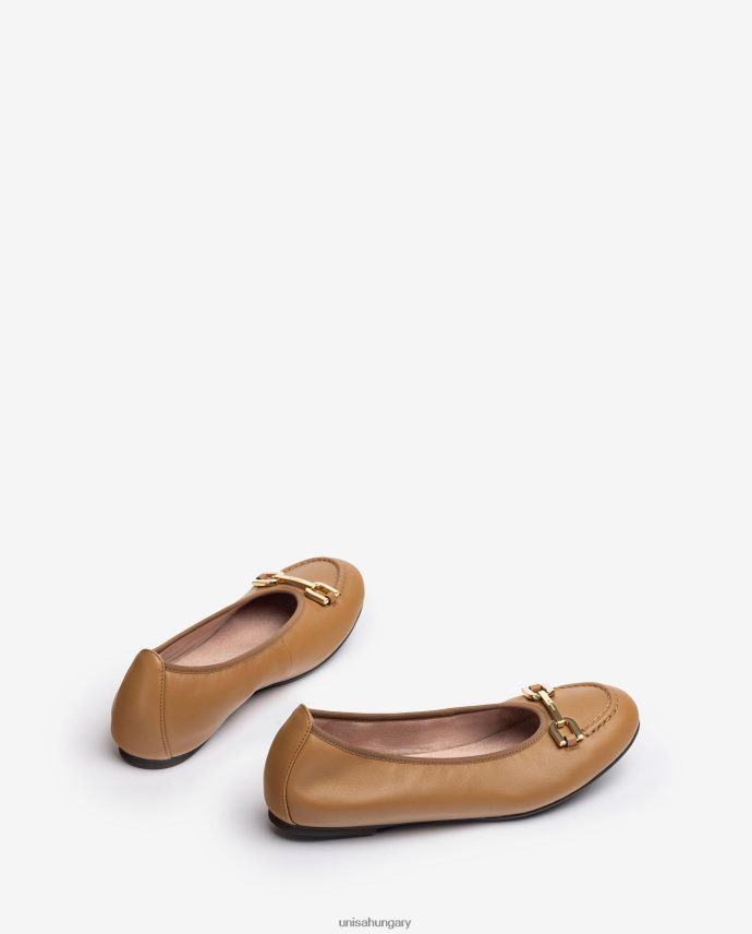 Unisa balerina cipő díszítéssel nők J4PJX01267 barna
