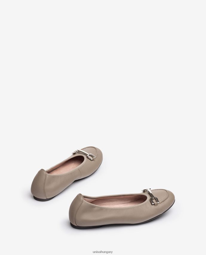 Unisa balerina cipő díszítéssel nők J4PJX01268 barna