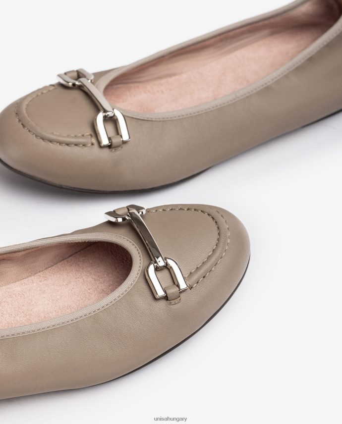 Unisa balerina cipő díszítéssel nők J4PJX01268 barna