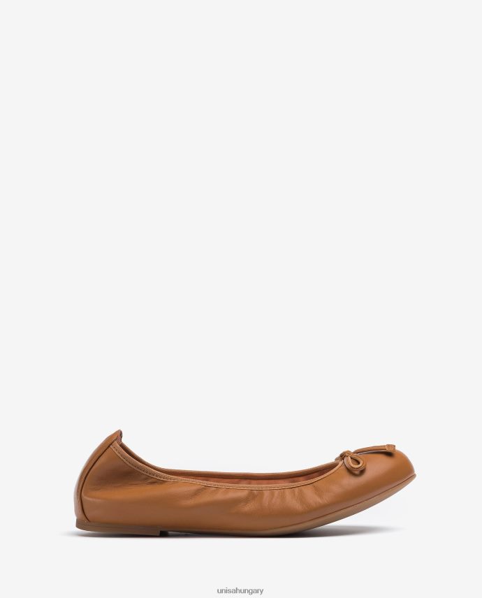 Unisa masnival díszített bőr balerinák nők J4PJX0646 barna