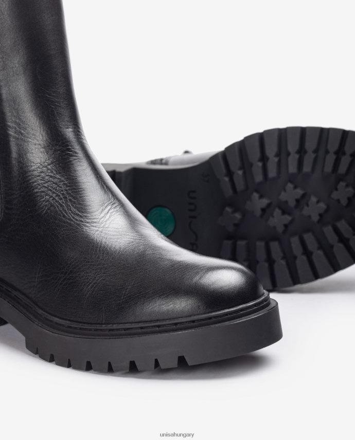 Unisa Bőr bokacsizma oldalán gumírozott és cipzárral nők J4PJX0910 divat