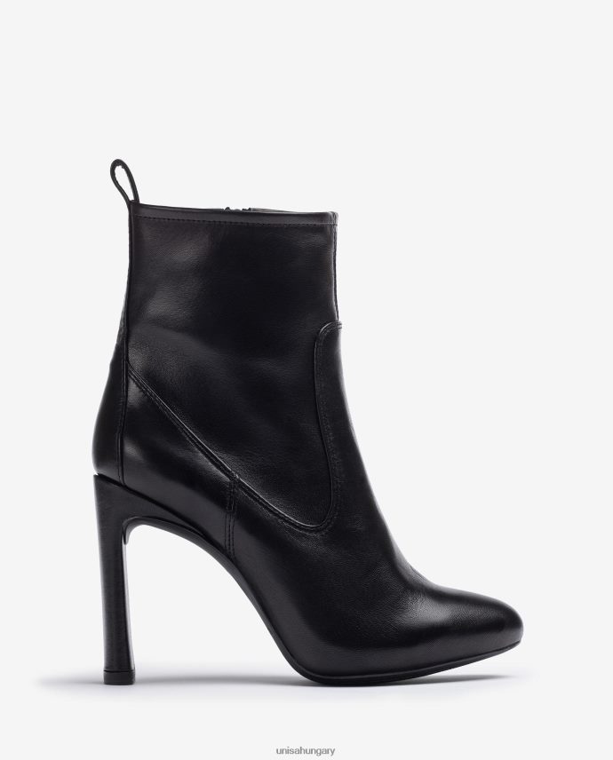 Unisa Bőr bokacsizma sarokkal és belső platformmal gyerekek J4PJX01000 divat