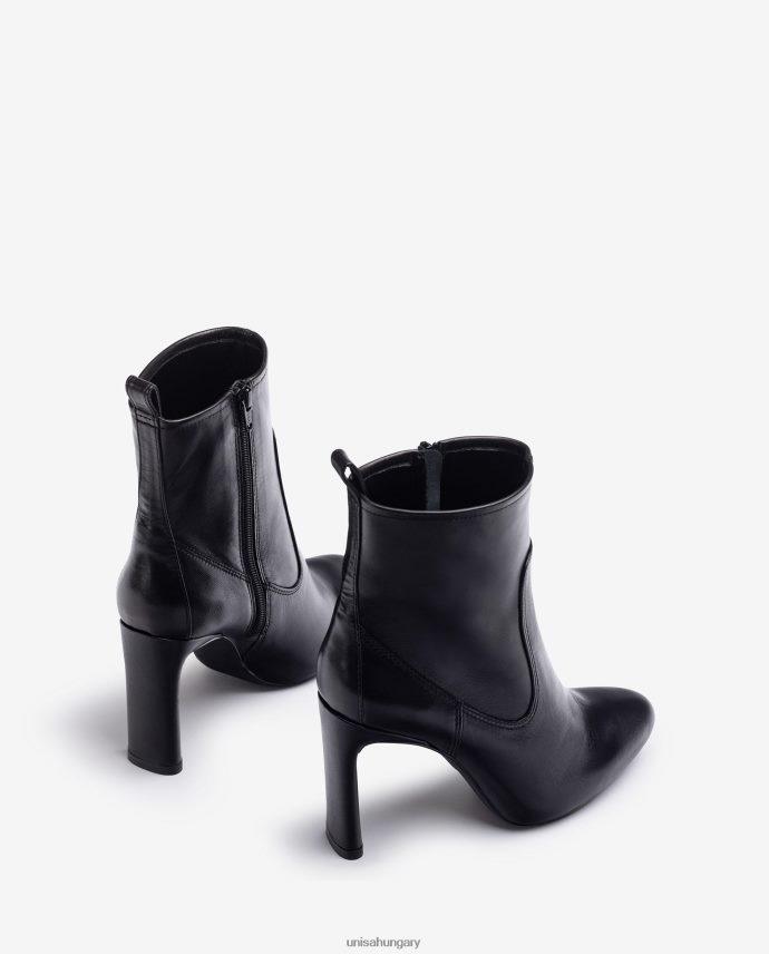 Unisa Bőr bokacsizma sarokkal és belső platformmal gyerekek J4PJX01000 divat