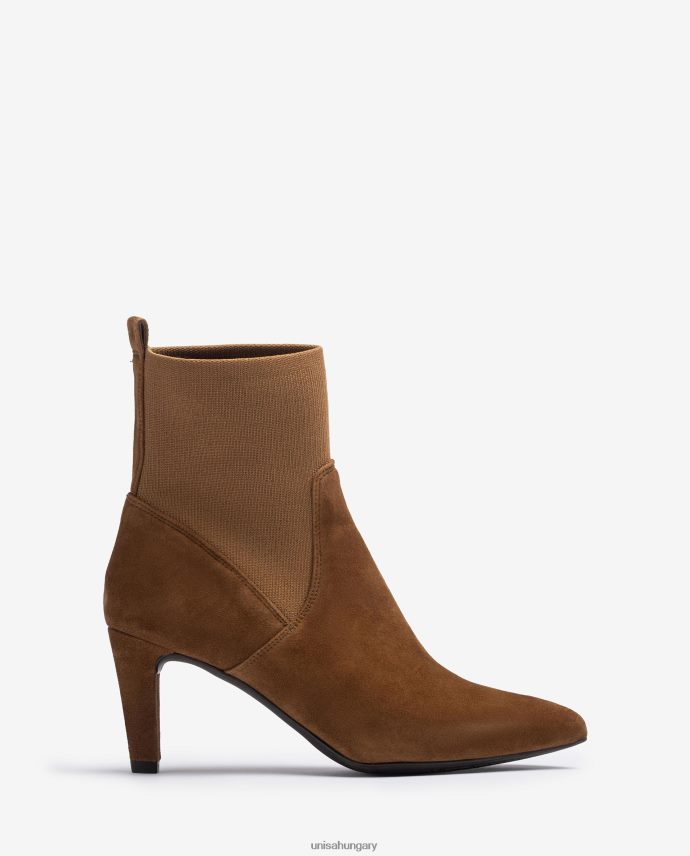 Unisa Bokacsizma újrahasznosított sztreccs szövet negyed felső vonallal nők J4PJX0956 barna