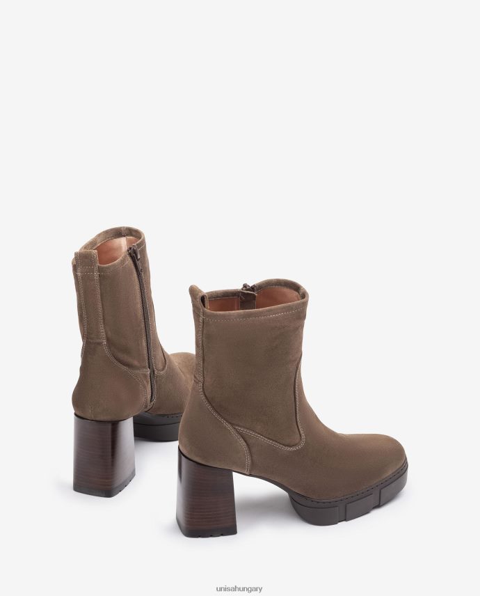 Unisa Bokacsizma sarokkal és sínpályás platformmal nők J4PJX0951 divat