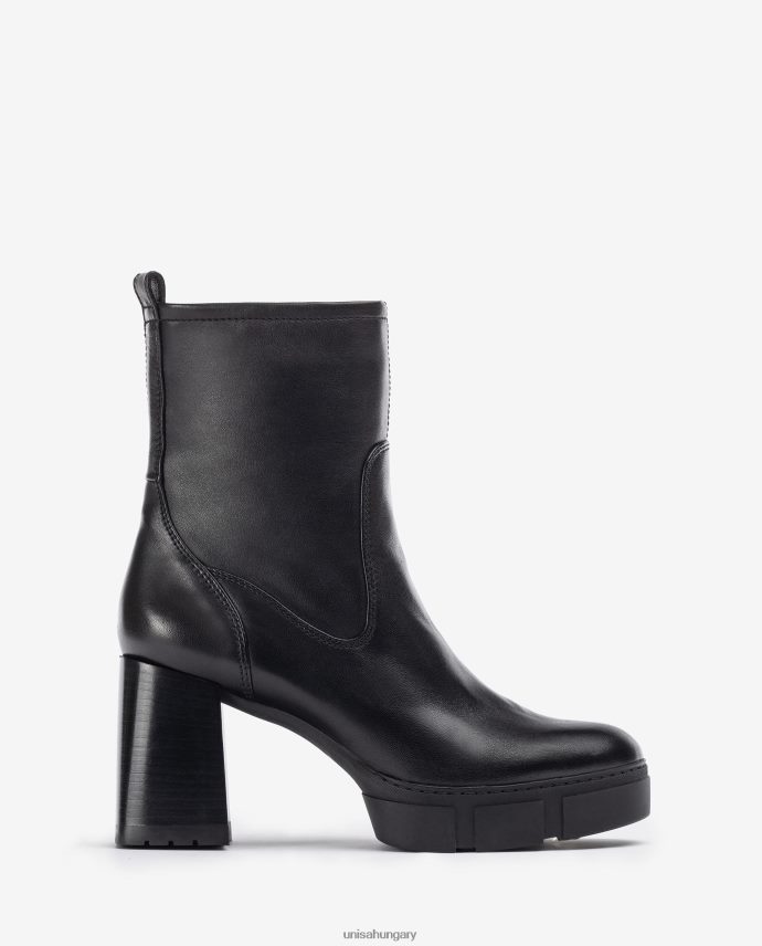 Unisa Bokacsizma sarokkal és sínpályás platformmal nők J4PJX0952 kecses
