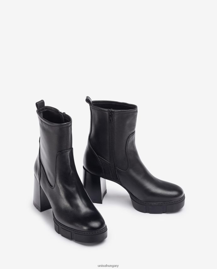 Unisa Bokacsizma sarokkal és sínpályás platformmal nők J4PJX0952 kecses