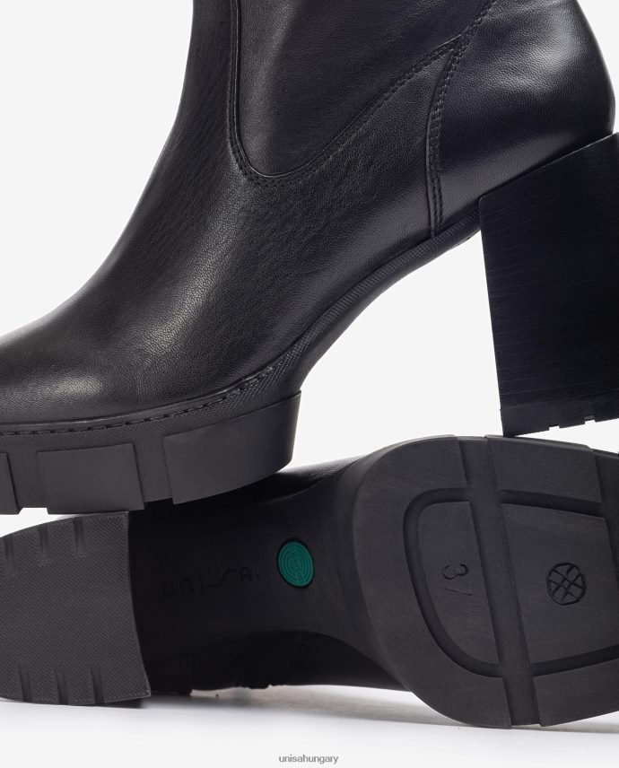 Unisa Bokacsizma sarokkal és sínpályás platformmal nők J4PJX0952 kecses