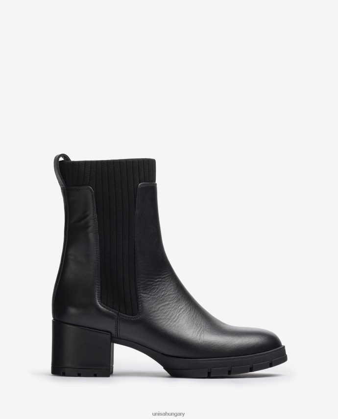 Unisa bőr bokacsizma bordás zoknival gyerekek J4PJX0939 divat