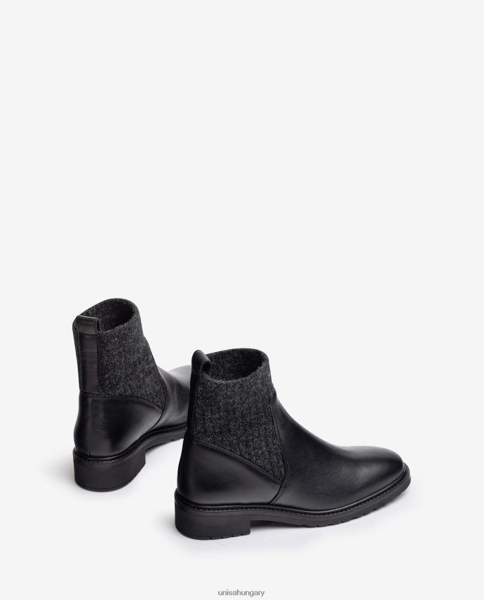 Unisa bőr bokacsizma sztreccs anyagból negyed felső vonallal. nők J4PJX0893 divat