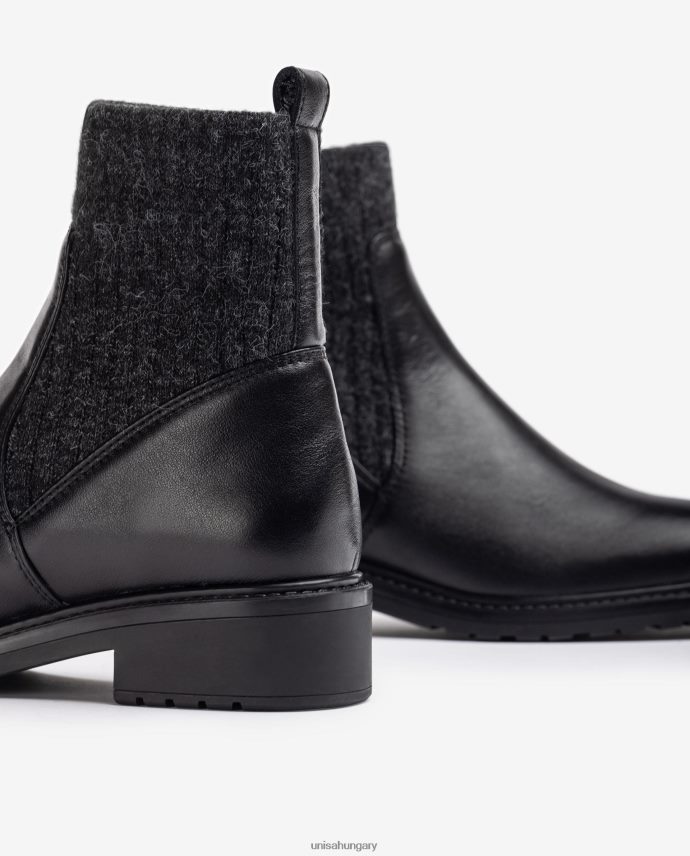 Unisa bőr bokacsizma sztreccs anyagból negyed felső vonallal. nők J4PJX0893 divat