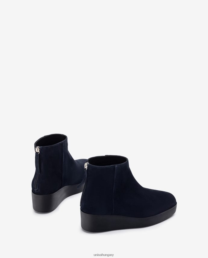 Unisa bokacsizma hátul cipzárral nők J4PJX0895 kék