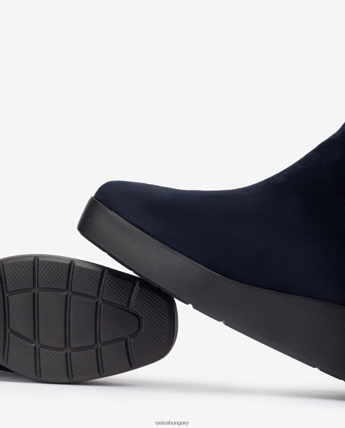 Unisa bokacsizma hátul cipzárral nők J4PJX0895 kék