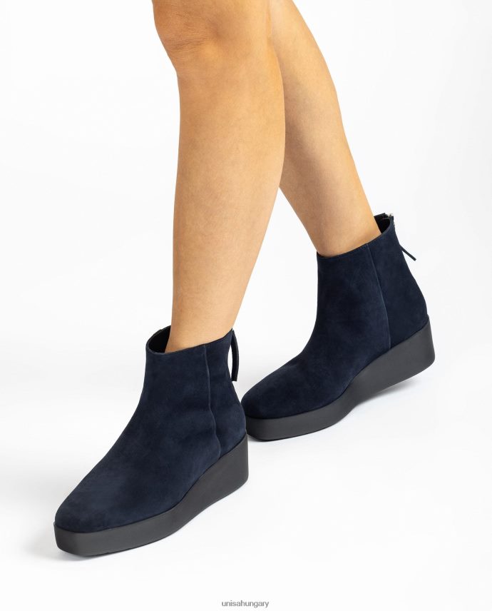Unisa bokacsizma hátul cipzárral nők J4PJX0895 kék