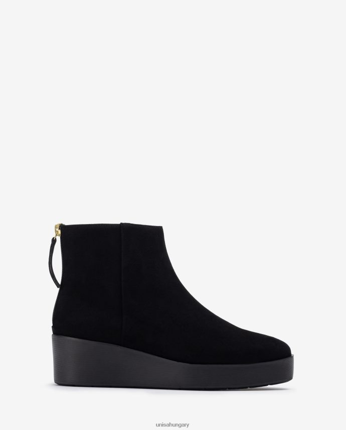 Unisa bokacsizma hátul cipzárral nők J4PJX0896 fekete