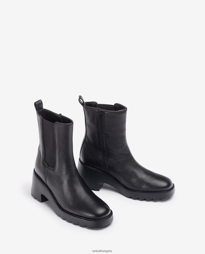 Unisa bokacsizma oldalsó ékekkel és cipzárral nők J4PJX0984 divat