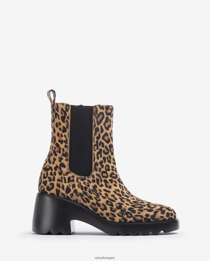 Unisa bokacsizma oldalsó ékekkel és cipzárral nők J4PJX0985 kecses