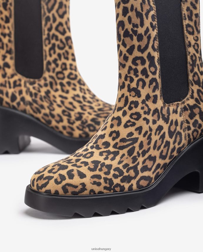 Unisa bokacsizma oldalsó ékekkel és cipzárral nők J4PJX0985 kecses