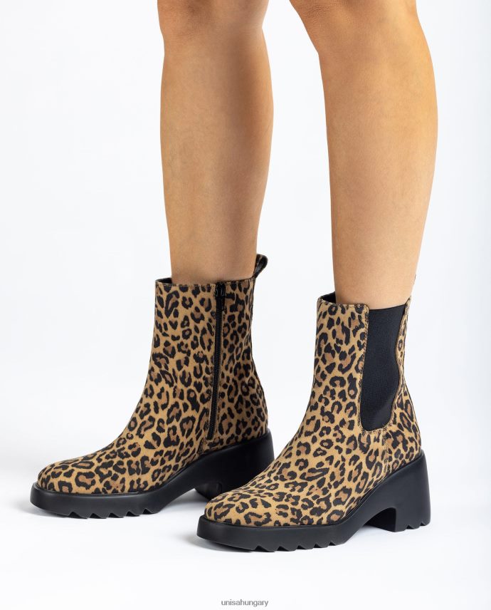 Unisa bokacsizma oldalsó ékekkel és cipzárral nők J4PJX0985 kecses