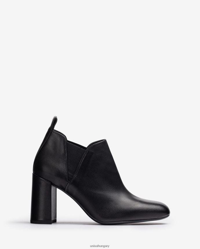 Unisa bokacsizma oldalsó szegélyekkel nők J4PJX01004 fekete