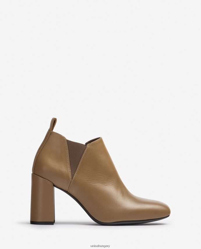Unisa bokacsizma oldalsó szegélyekkel nők J4PJX01005 barna