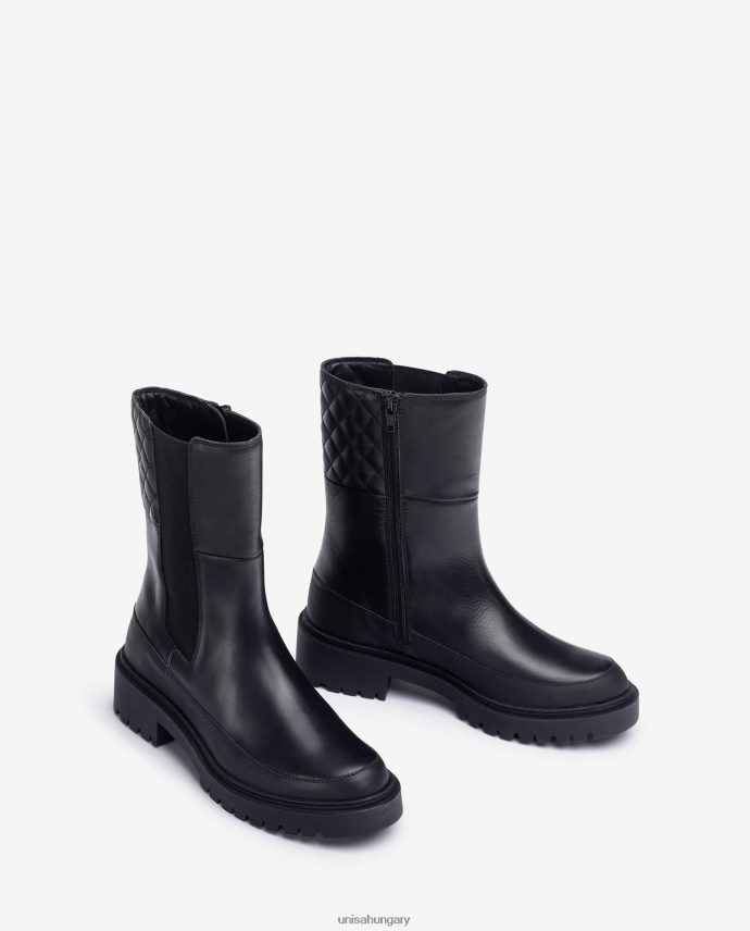 Unisa bokacsizma szegéllyel és síntalppal nők J4PJX0916 fekete