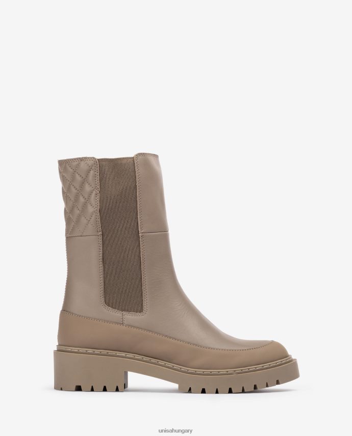 Unisa bokacsizma szegéllyel és síntalppal nők J4PJX0917 barna
