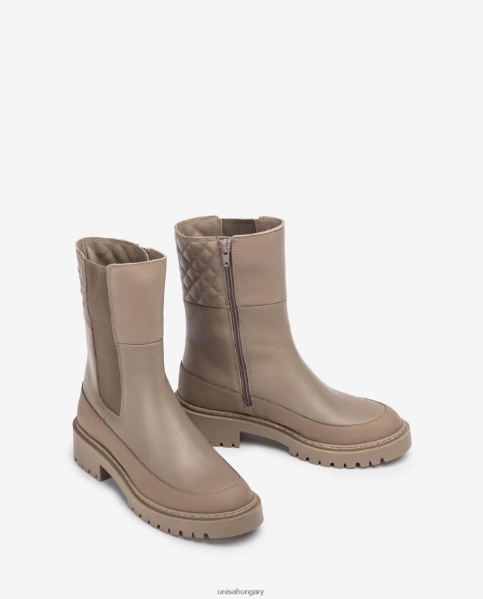 Unisa bokacsizma szegéllyel és síntalppal nők J4PJX0917 barna