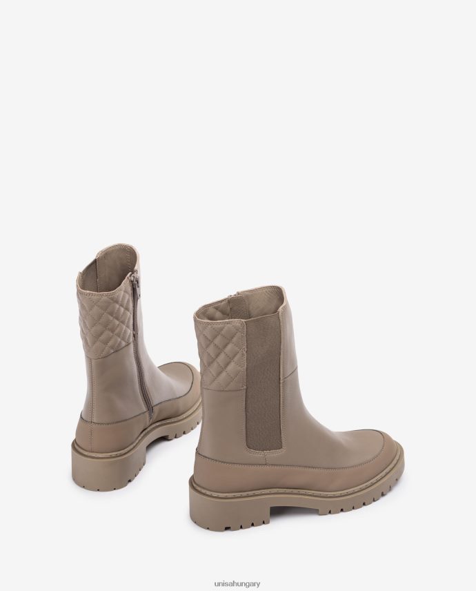 Unisa bokacsizma szegéllyel és síntalppal nők J4PJX0917 barna