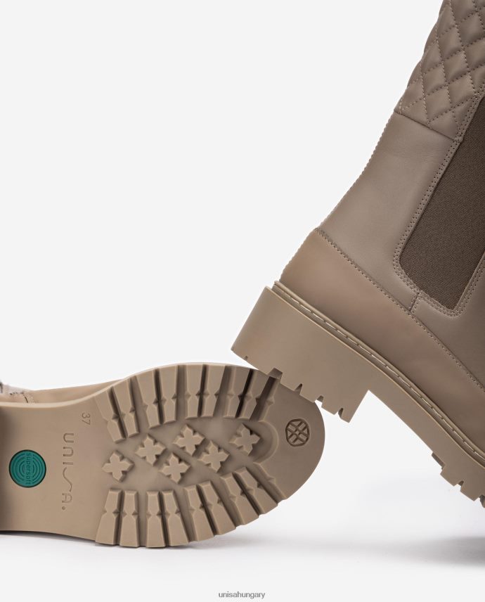 Unisa bokacsizma szegéllyel és síntalppal nők J4PJX0917 barna