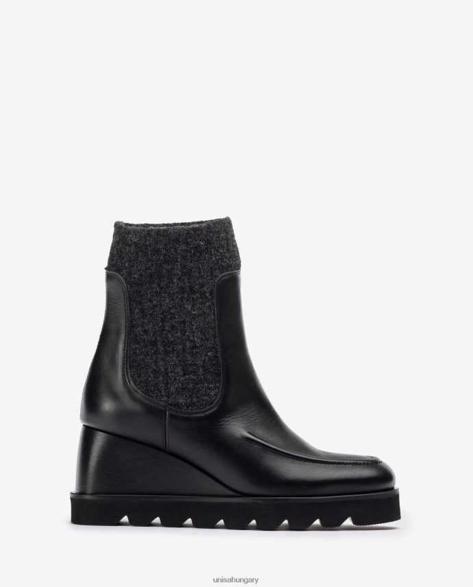 Unisa bordás szövetnegyedű bokacsizma nők J4PJX0979 divat