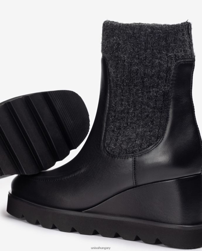 Unisa bordás szövetnegyedű bokacsizma nők J4PJX0979 divat