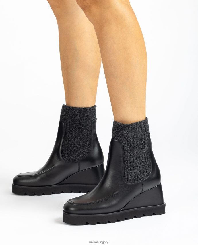 Unisa bordás szövetnegyedű bokacsizma nők J4PJX0979 divat