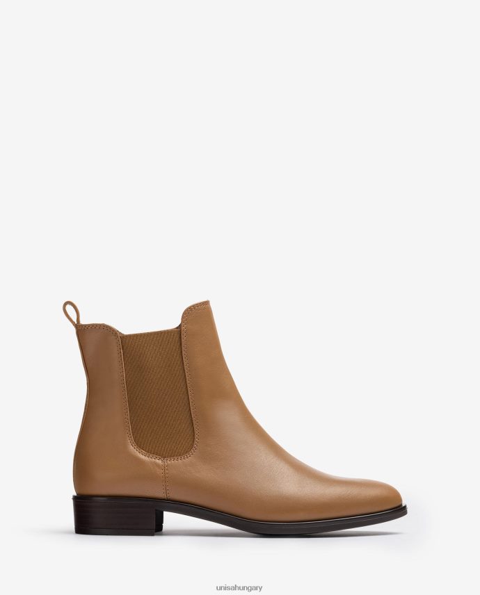 Unisa chelsea csizma cipzárral nők J4PJX0881 barna