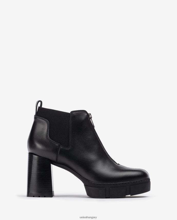 Unisa cipzáras bokacsizma és lánctalpas nők J4PJX0953 kecses