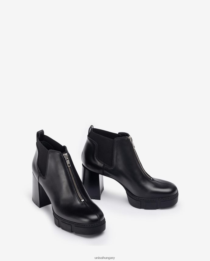 Unisa cipzáras bokacsizma és lánctalpas nők J4PJX0953 kecses