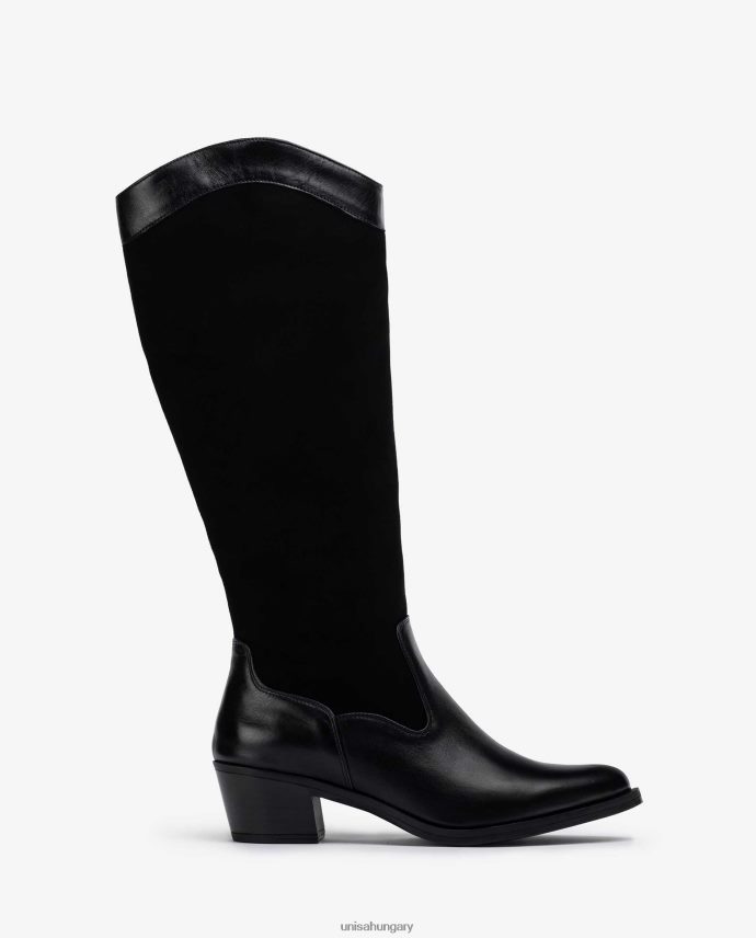 Unisa cowboy stílusú bokacsizma belső cipzárral nők J4PJX01055 divat