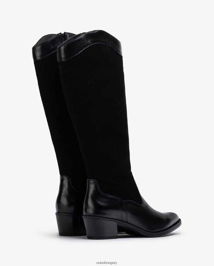 Unisa cowboy stílusú bokacsizma belső cipzárral nők J4PJX01055 divat