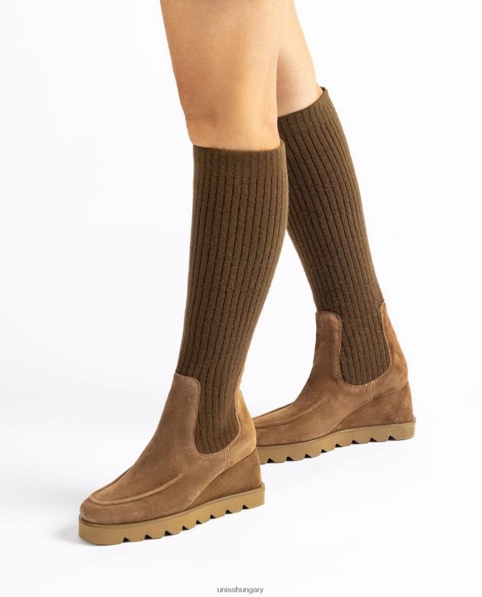 Unisa csizma bordás szövetzoknival nők J4PJX01073 kecses