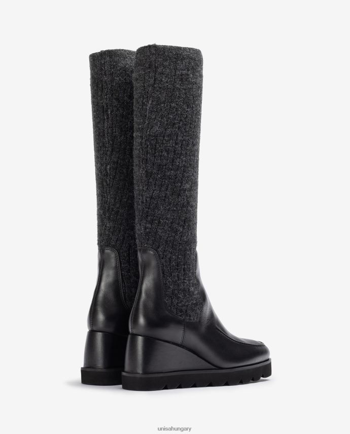 Unisa csizma bordás szövetzoknival nők J4PJX01074 kecses