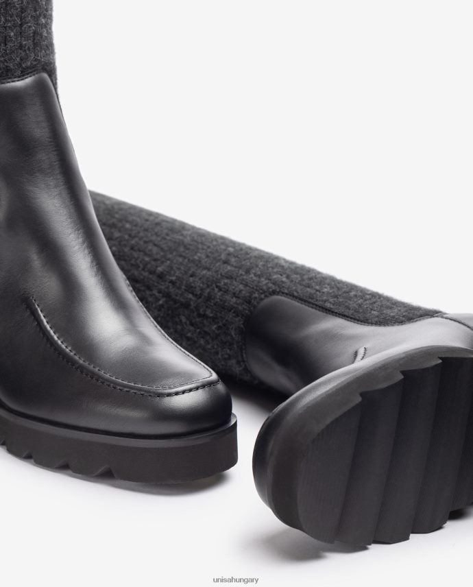 Unisa csizma bordás szövetzoknival nők J4PJX01074 kecses
