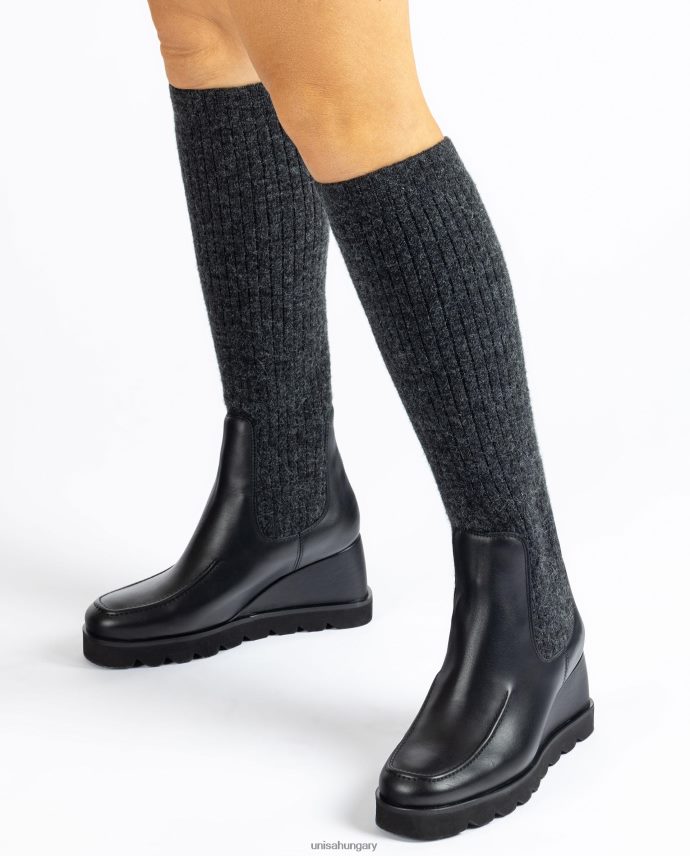 Unisa csizma bordás szövetzoknival nők J4PJX01074 kecses