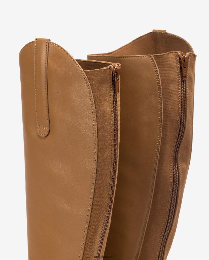 Unisa csizma cipzárral és hátul szegéllyel nők J4PJX01022 barna