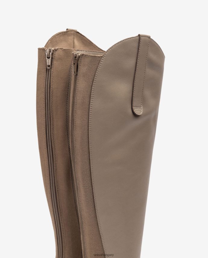 Unisa csizma cipzárral és hátul szegéllyel nők J4PJX01023 barna